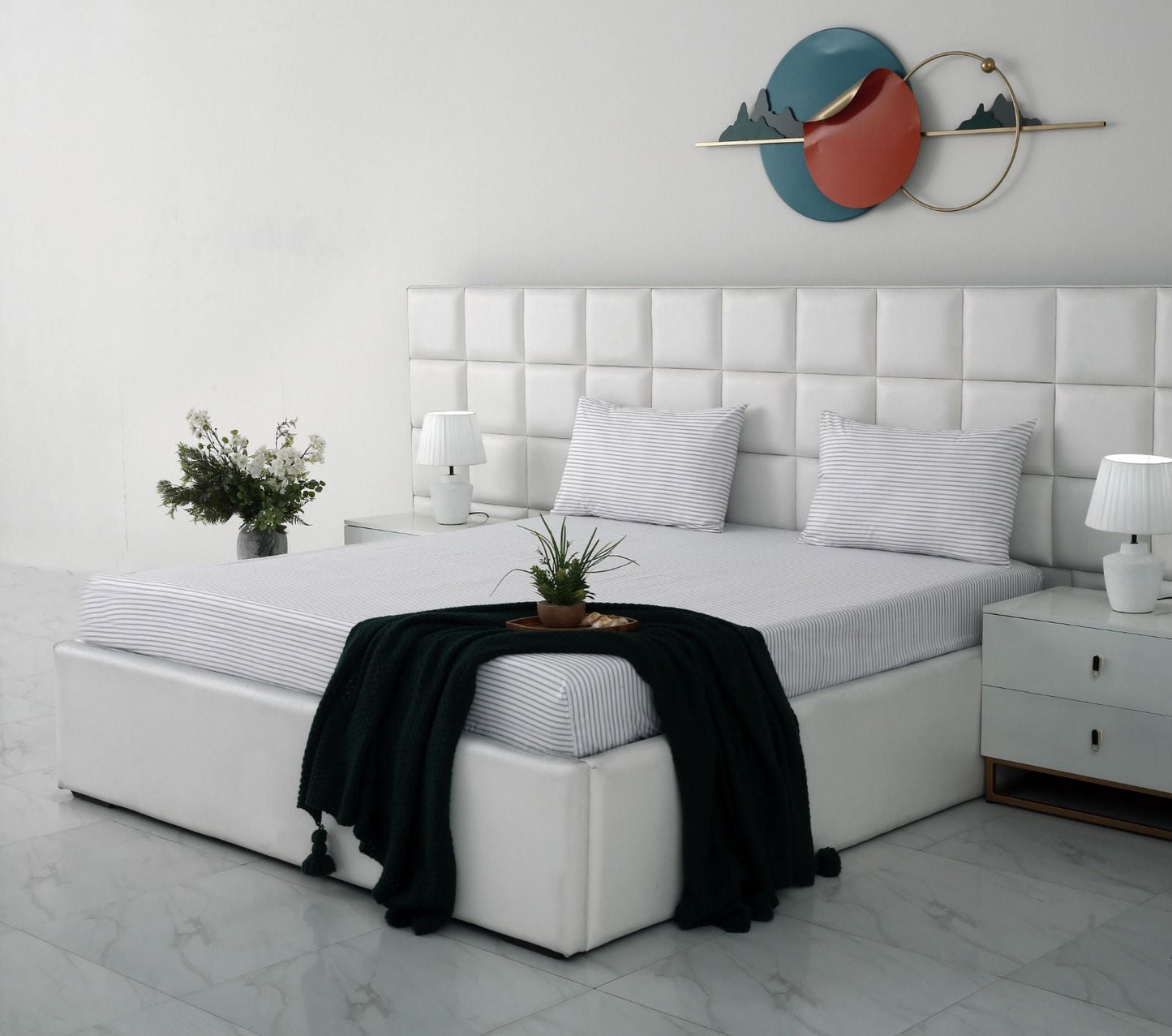 Fitted Bed Sheet- PFT014 Fitted Sheets Apricot