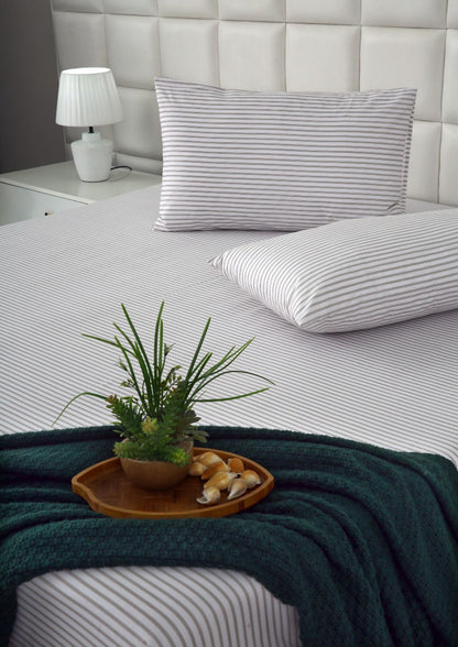 Fitted Bed Sheet- PFT014 Fitted Sheets Apricot