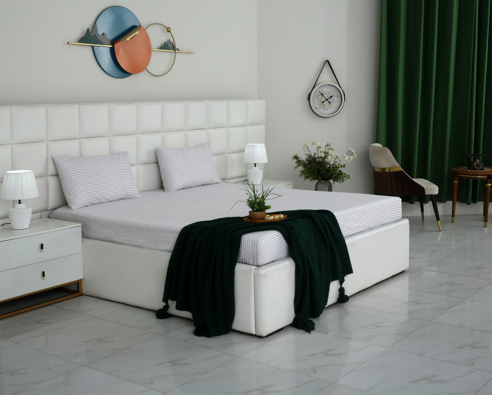 Fitted Bed Sheet- PFT014 Fitted Sheets Apricot