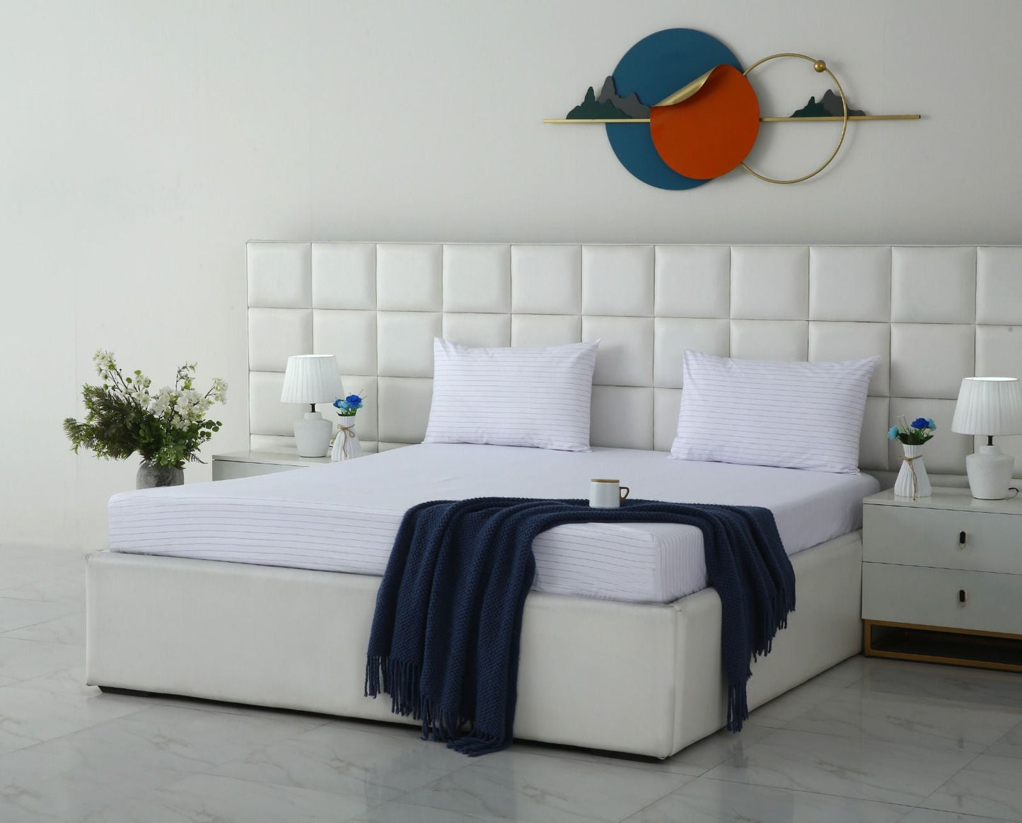 Fitted Bed Sheet- PFT015 Fitted Sheets Apricot