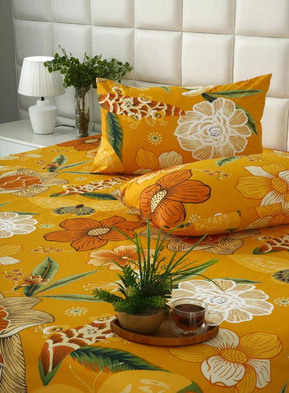 Fitted Bed Sheet- PFT021 Fitted Sheets Apricot