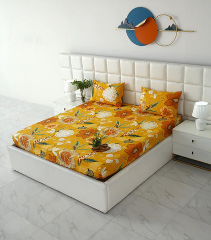 Fitted Bed Sheet- PFT021 Fitted Sheets Apricot