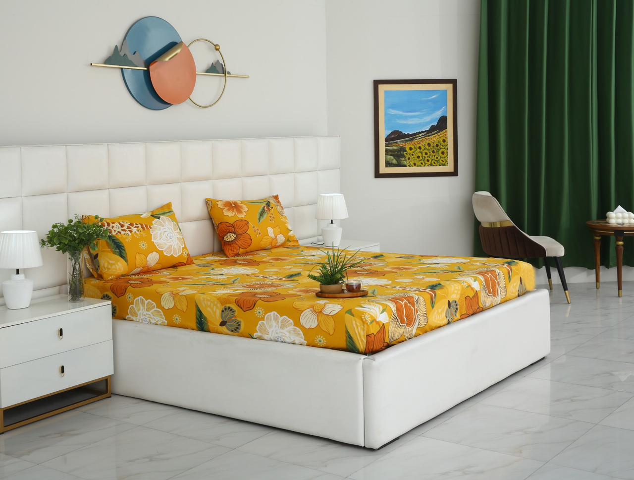 Fitted Bed Sheet- PFT021 Fitted Sheets Apricot
