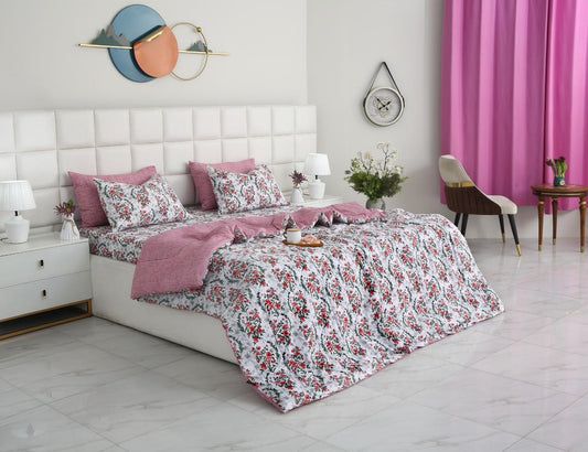 6 PCs Summer Comforter Set- COM005 Bed Spread Apricot
