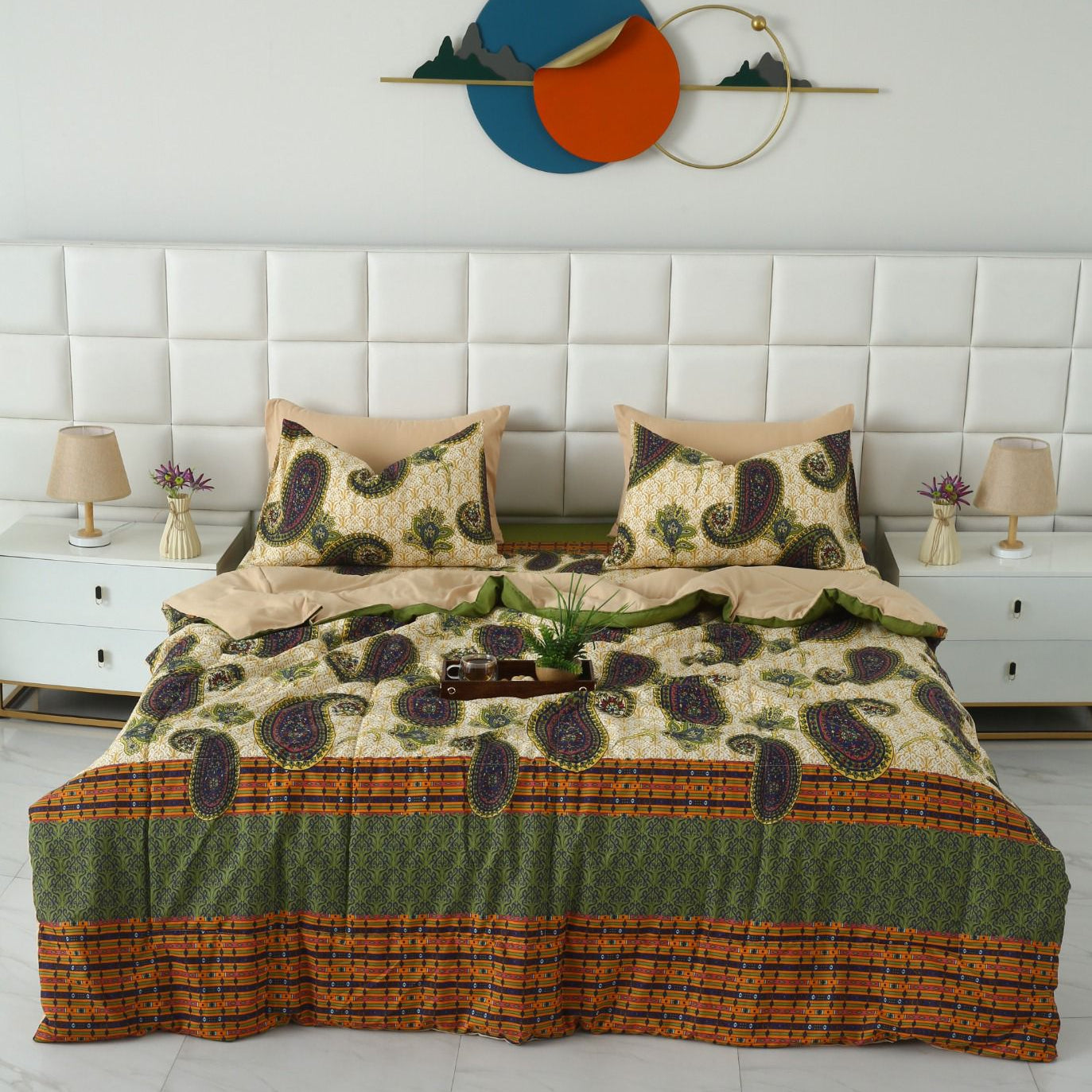 6 PCs Summer Comforter Set- COM004