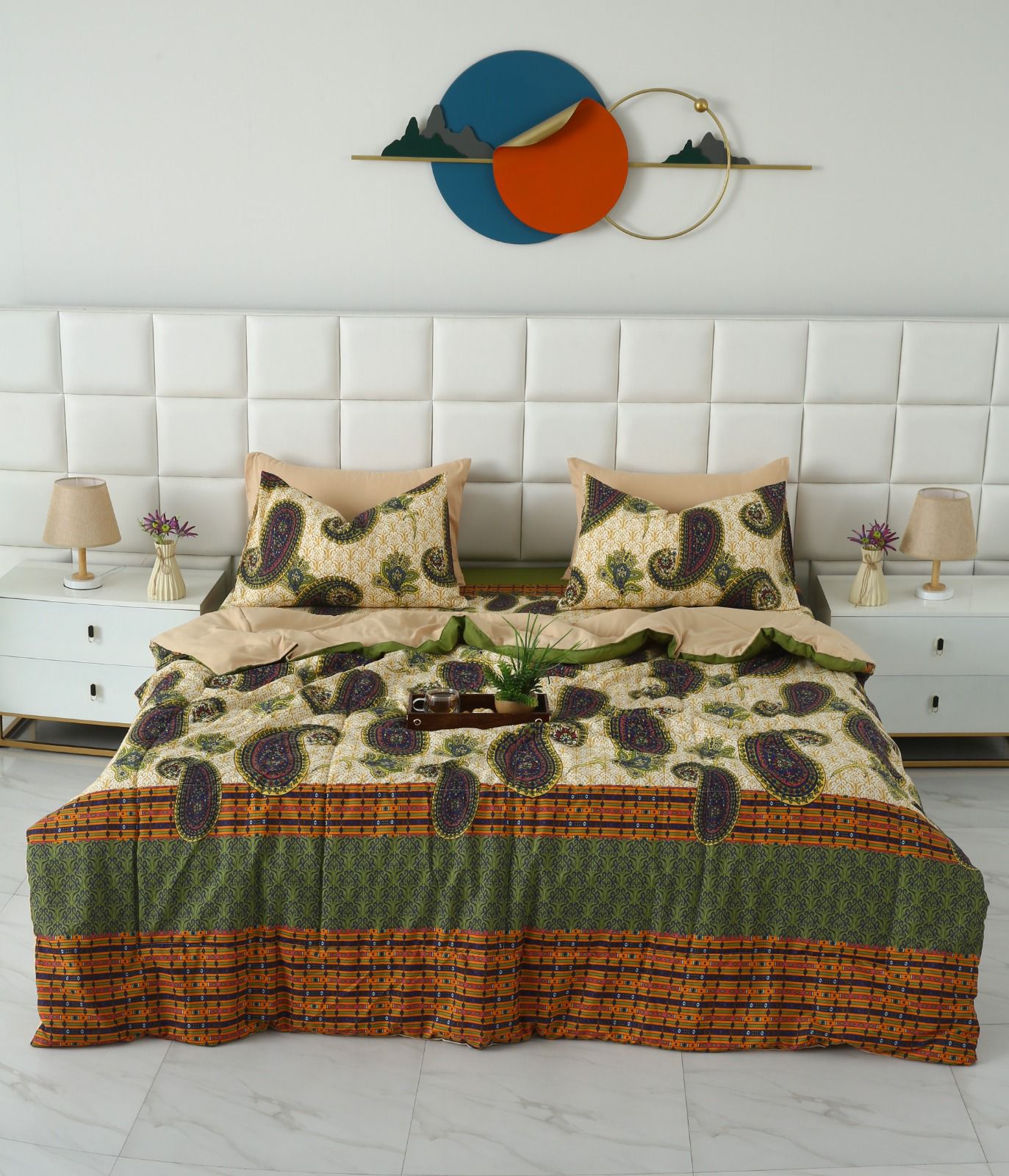 6 PCs Summer Comforter Set- COM004