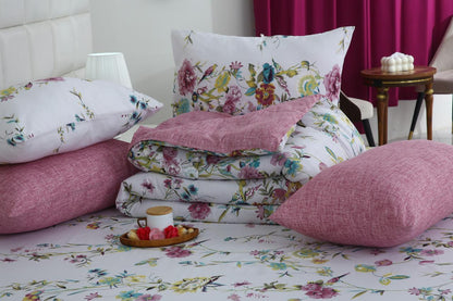 6 PCs Summer Comforter Set- COM007 Bed Spread Apricot