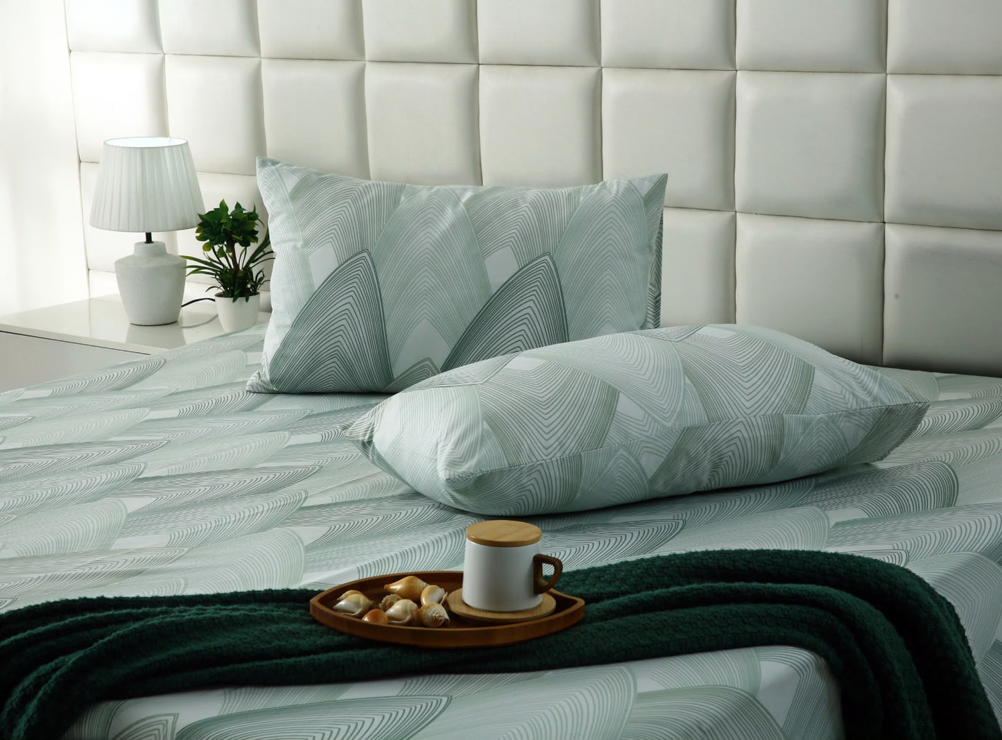 3 PCs Double Bed Sheet With Same Packing- Sketchey Art BED SHEET Apricot