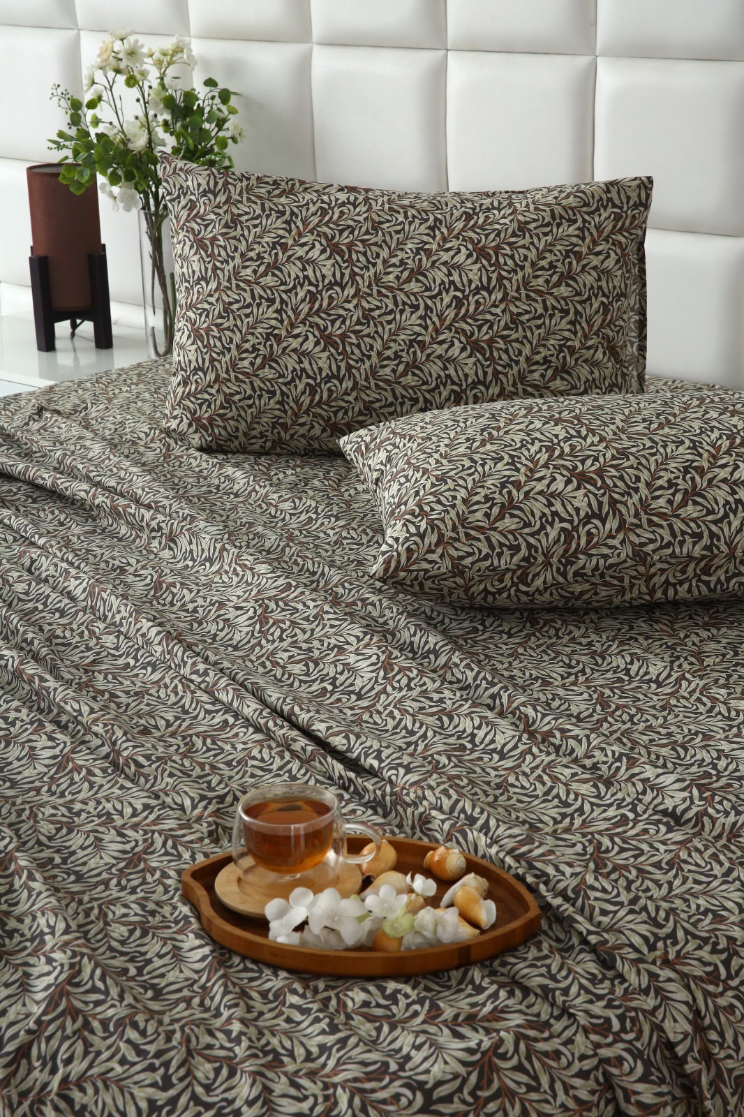 3 PCs Double Bed Sheet With Same Packing- Brown Hawaii