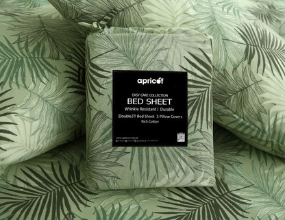 3 PCs Double Bed Sheet With Same Packing- Leaved Vanilla