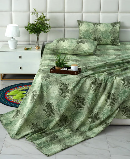 3 PCs Double Bed Sheet With Same Packing- Leaved Vanilla