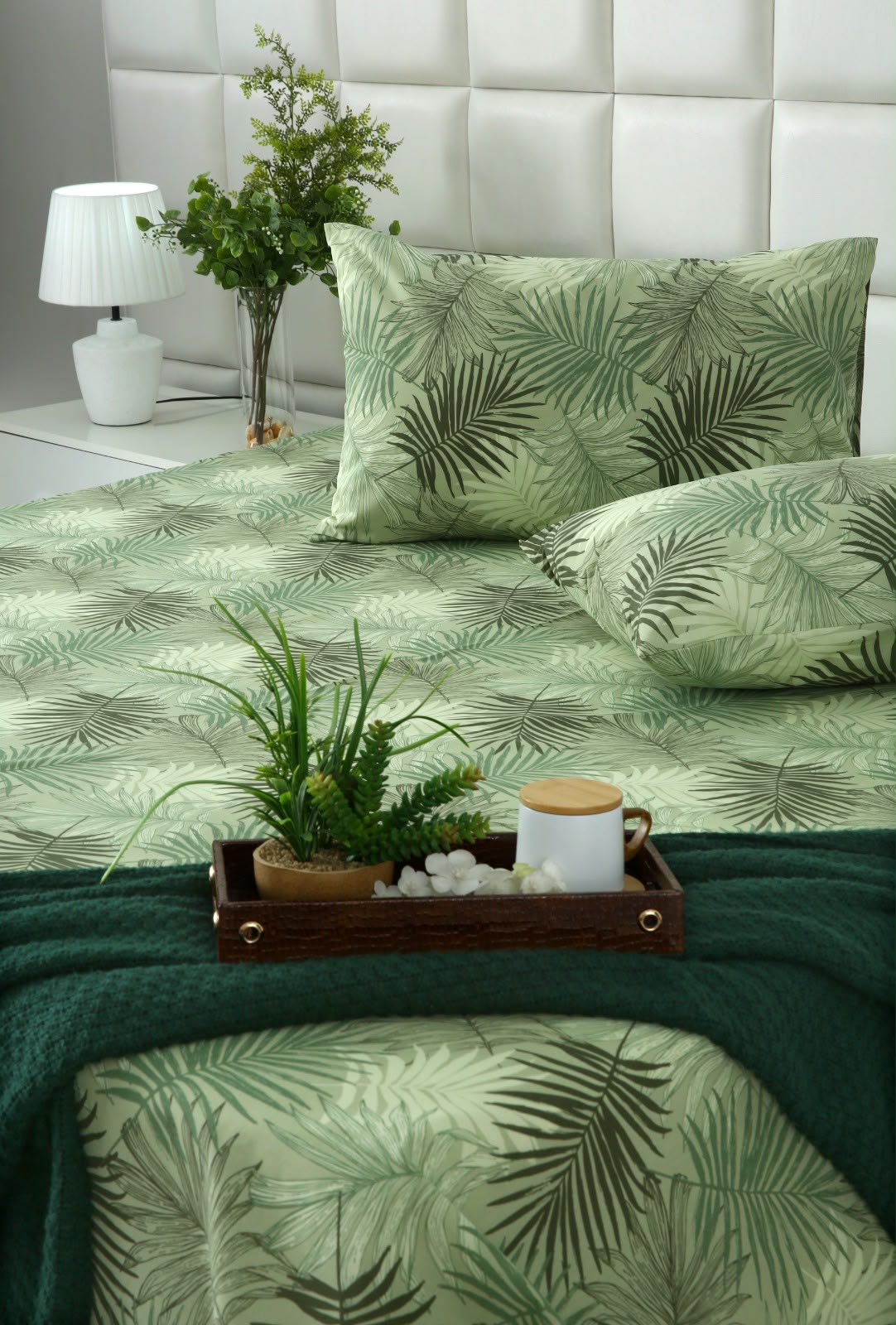 3 PCs Double Bed Sheet With Same Packing- Leaved Vanilla