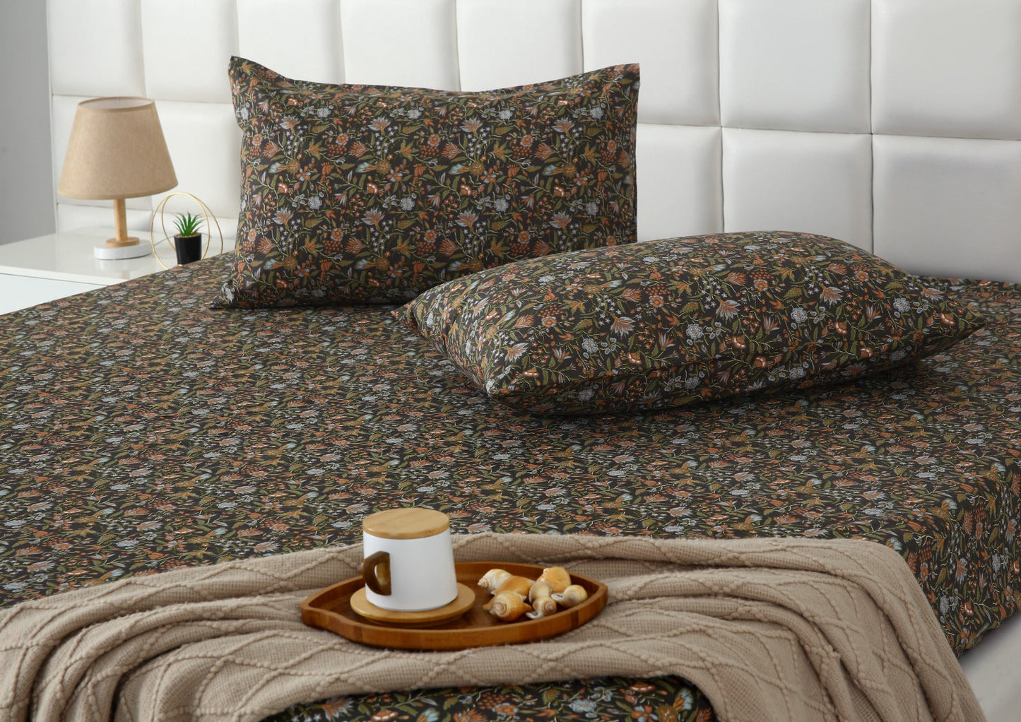 Fitted Bed Sheet- PFT0286 Fitted Sheets Apricot