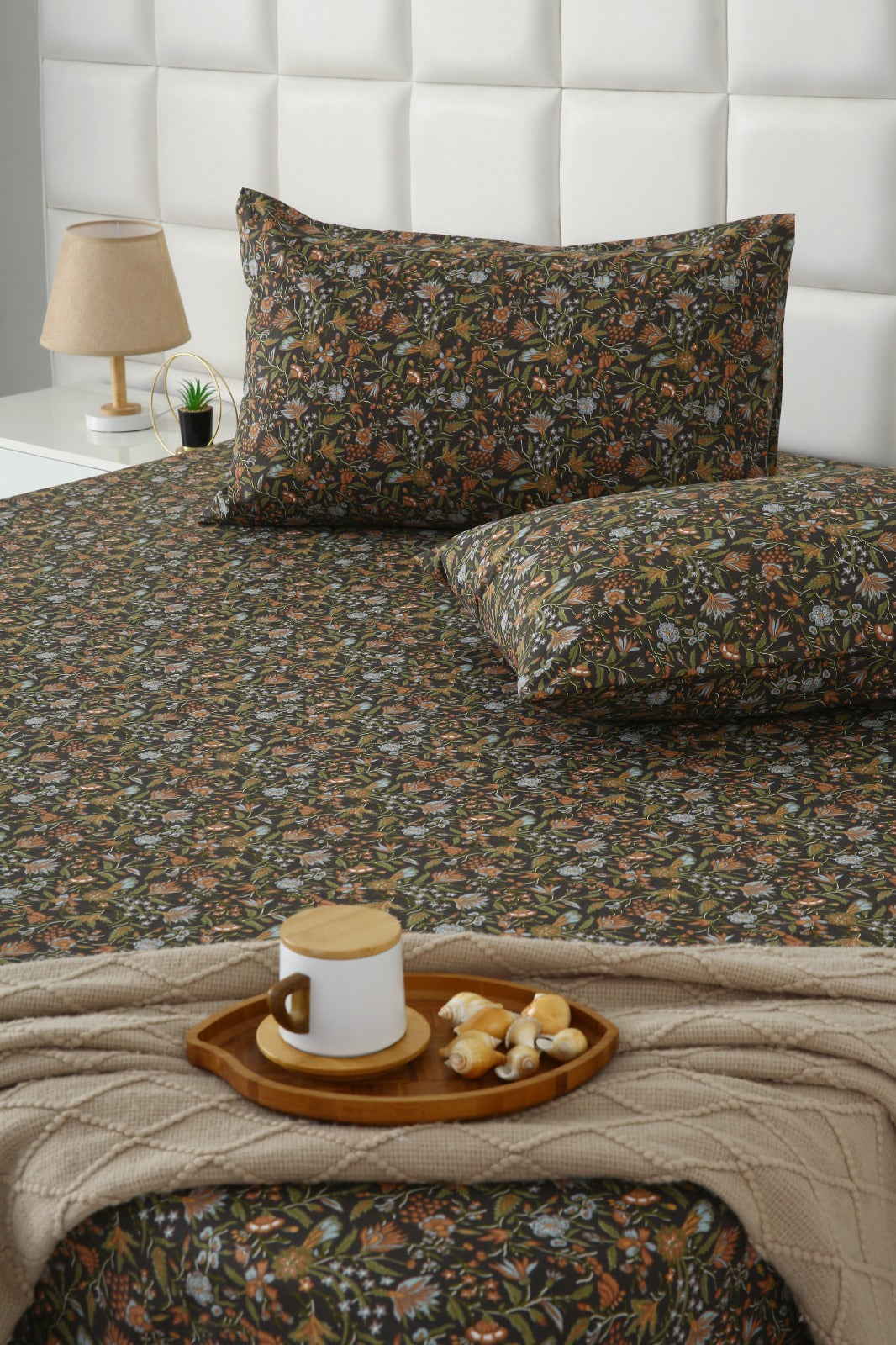 Fitted Bed Sheet- PFT0286 Fitted Sheets Apricot