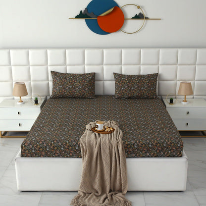 Fitted Bed Sheet- PFT0286 Fitted Sheets Apricot