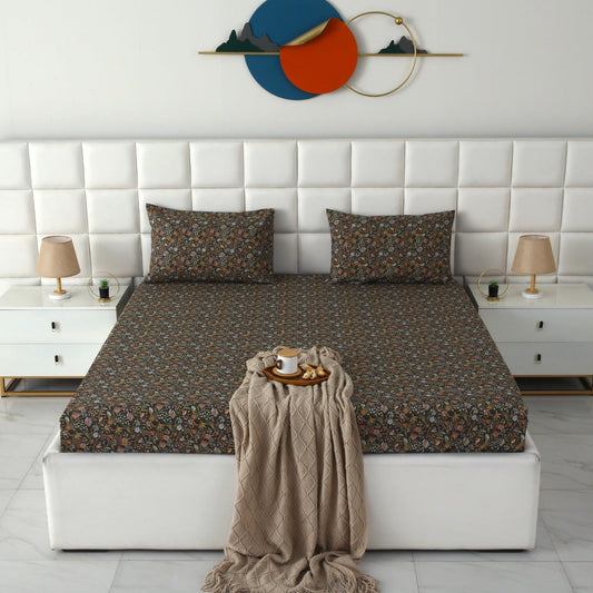 Fitted Bed Sheet- PFT0286 Fitted Sheets Apricot