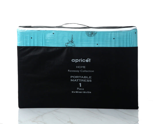 Foldable Mattress- Aqua Abstract Flower Protectors Apricot