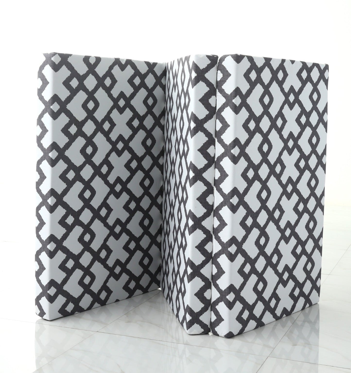 Foldable Mattress- Grey Diamond Protectors Apricot