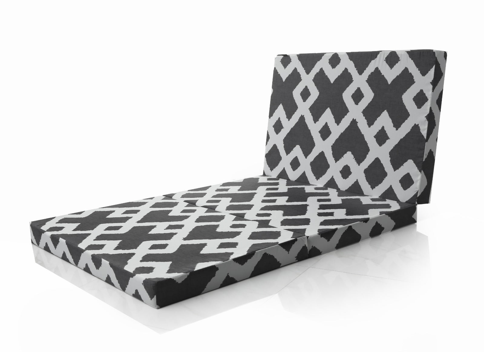 Foldable Mattress- Grey Diamond Protectors Apricot