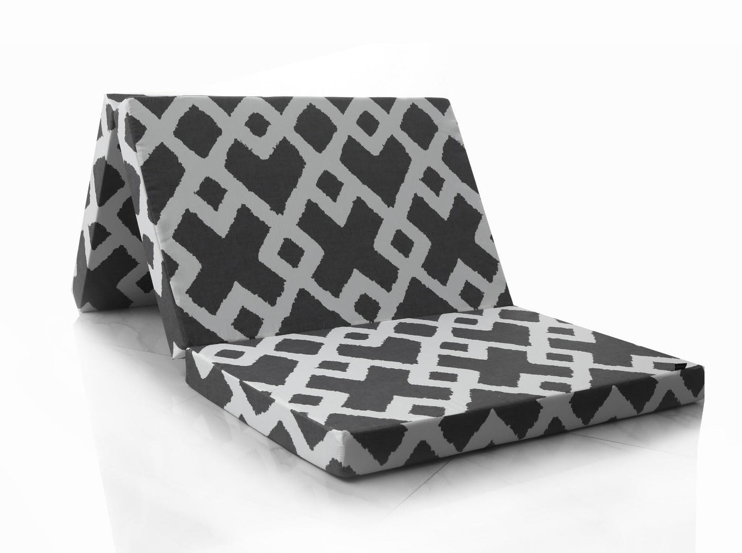 Foldable Mattress- Grey Diamond Protectors Apricot