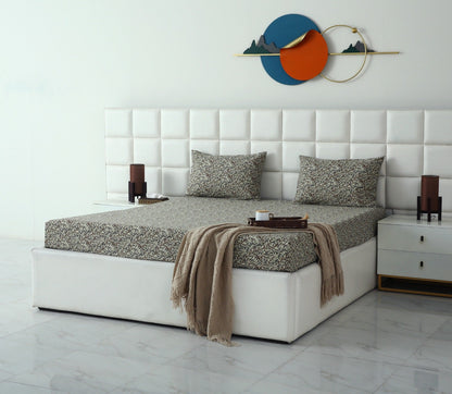 Fitted Bed Sheet- Brown Jewel Fitted Sheets Apricot