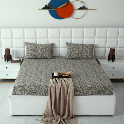 Fitted Bed Sheet- Brown Jewel Fitted Sheets Apricot