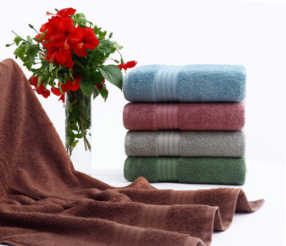 1 PC 100% Cotton Towel (16078)- Storm Blue Bath Towels & Washcloths Apricot