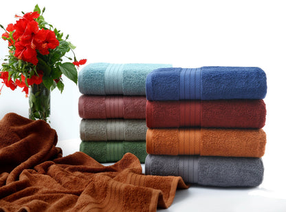 1 PC 100% Cotton Towel (16078)- Storm Blue Bath Towels & Washcloths Apricot