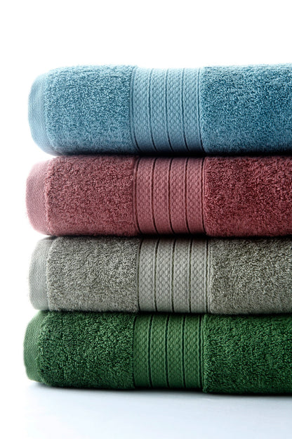 1 PC 100% Cotton Towel (16079)- Dessert Sage Bath Towels & Washcloths Apricot