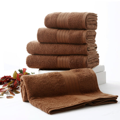 1 PC 100% Cotton Towel (16080)- Sudan Brown Bath Towels & Washcloths Apricot