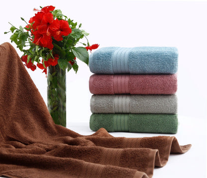 1 PC 100% Cotton Towel (16078)- Storm Blue Bath Towels & Washcloths Apricot