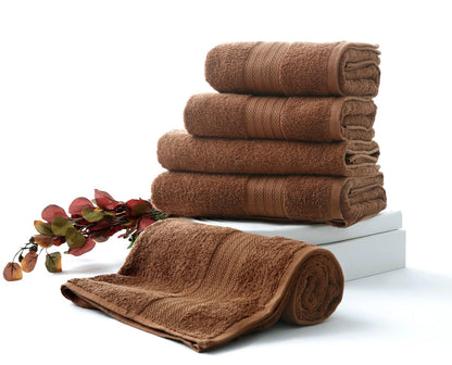 1 PC 100% Cotton Towel (16080)- Sudan Brown Bath Towels & Washcloths Apricot