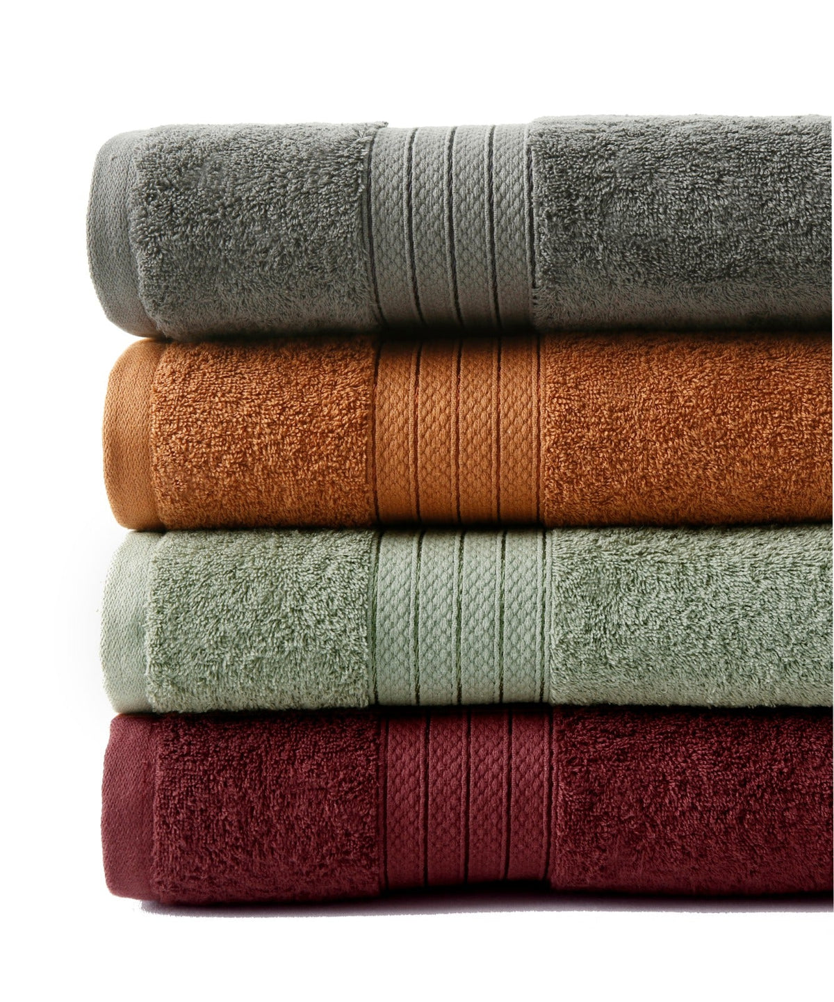 1 PC 100% Cotton Towel (16079)- Dessert Sage Bath Towels & Washcloths Apricot