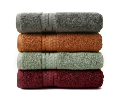 1 PC 100% Cotton Towel (16079)- Dessert Sage Bath Towels & Washcloths Apricot