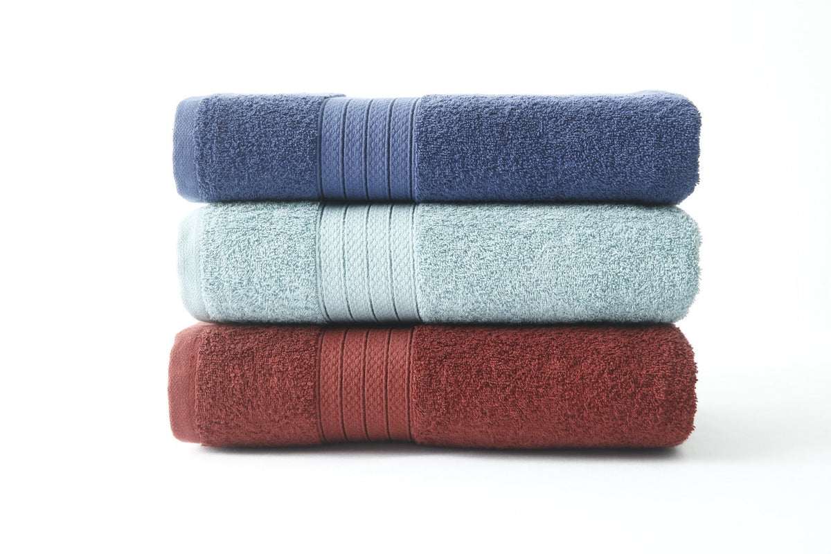 1 PC 100% Cotton Towel (16078)- Storm Blue Bath Towels & Washcloths Apricot