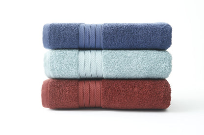 1 PC 100% Cotton Towel (16078)- Storm Blue Bath Towels & Washcloths Apricot
