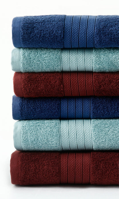 1 PC 100% Cotton Towel (16078)- Storm Blue Bath Towels & Washcloths Apricot