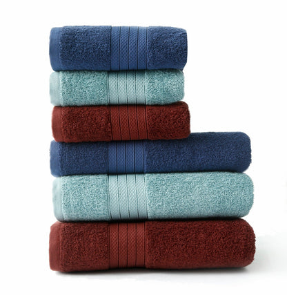 1 PC 100% Cotton Towel (16082)- MidNight Blue Bath Towels & Washcloths Apricot