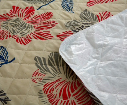 Quilted Waterproof Mattress Protector- Cherry Blossom Protectors Apricot