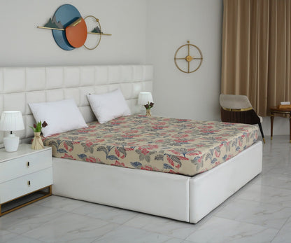 Quilted Waterproof Mattress Protector- Cherry Blossom Protectors Apricot