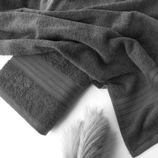 1 PC 100% Cotton Towel (16075)- Charcoal Grey Bath Towels & Washcloths Apricot