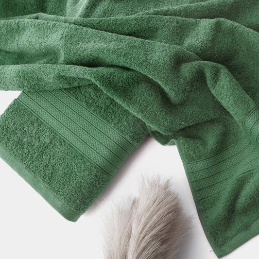 1 PC 100% Cotton Towel (16076)- Olive Green Bath Towels & Washcloths Apricot