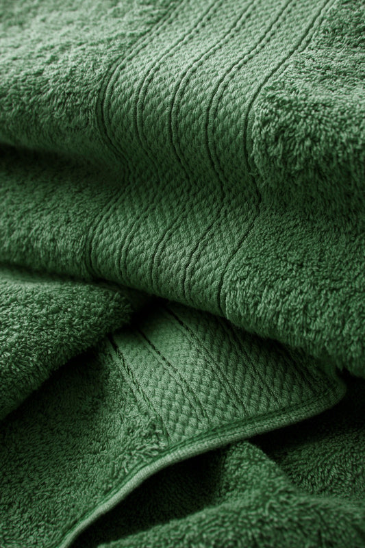 1 PC 100% Cotton Towel (16076)- Olive Green Bath Towels & Washcloths Apricot