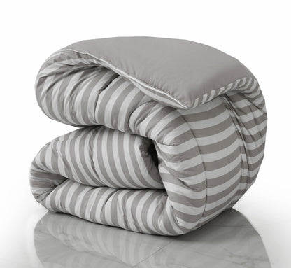 8 PCs Winter Razai Set- Beige Stripes