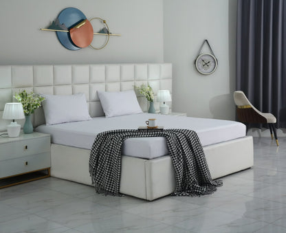 Fitted Bed Sheet- PFT0292 Fitted Sheets Apricot