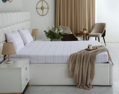 Fitted Bed Sheet- PFT0294 Fitted Sheets Apricot