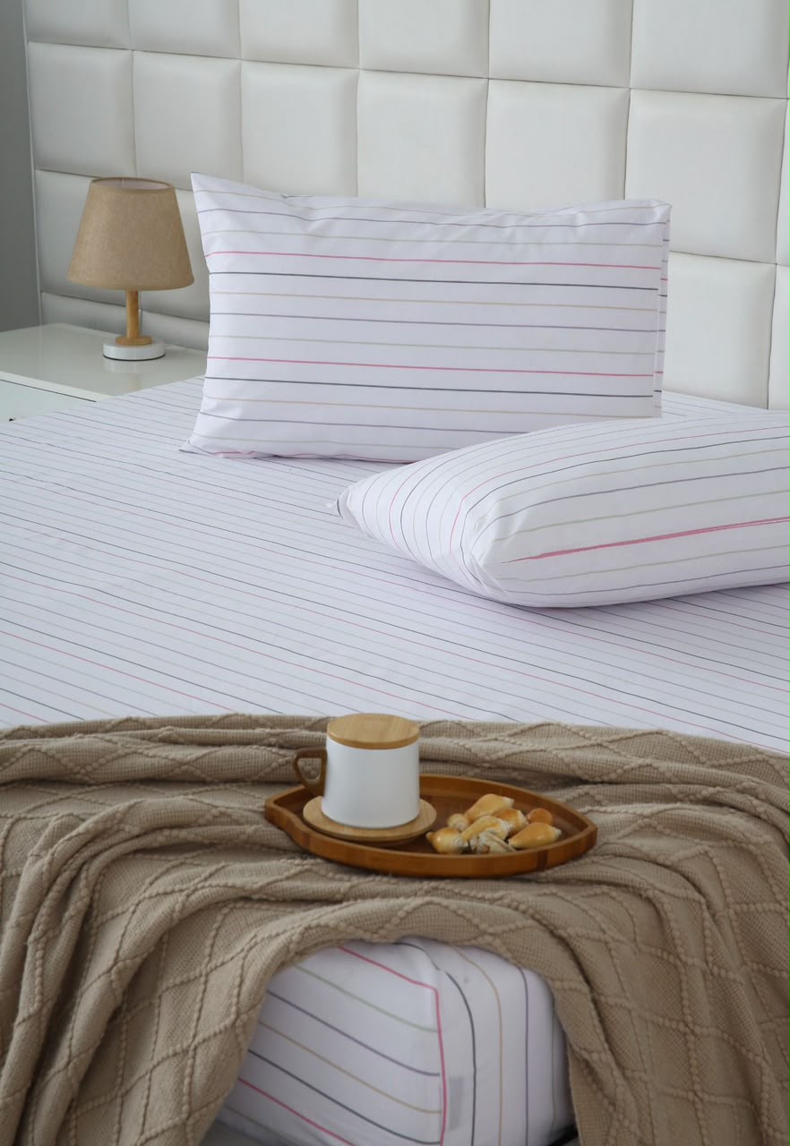 Fitted Bed Sheet- PFT0294 Fitted Sheets Apricot