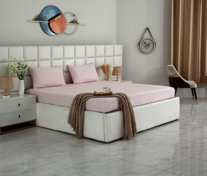 Fitted Bed Sheet- PFT0293 Fitted Sheets Apricot
