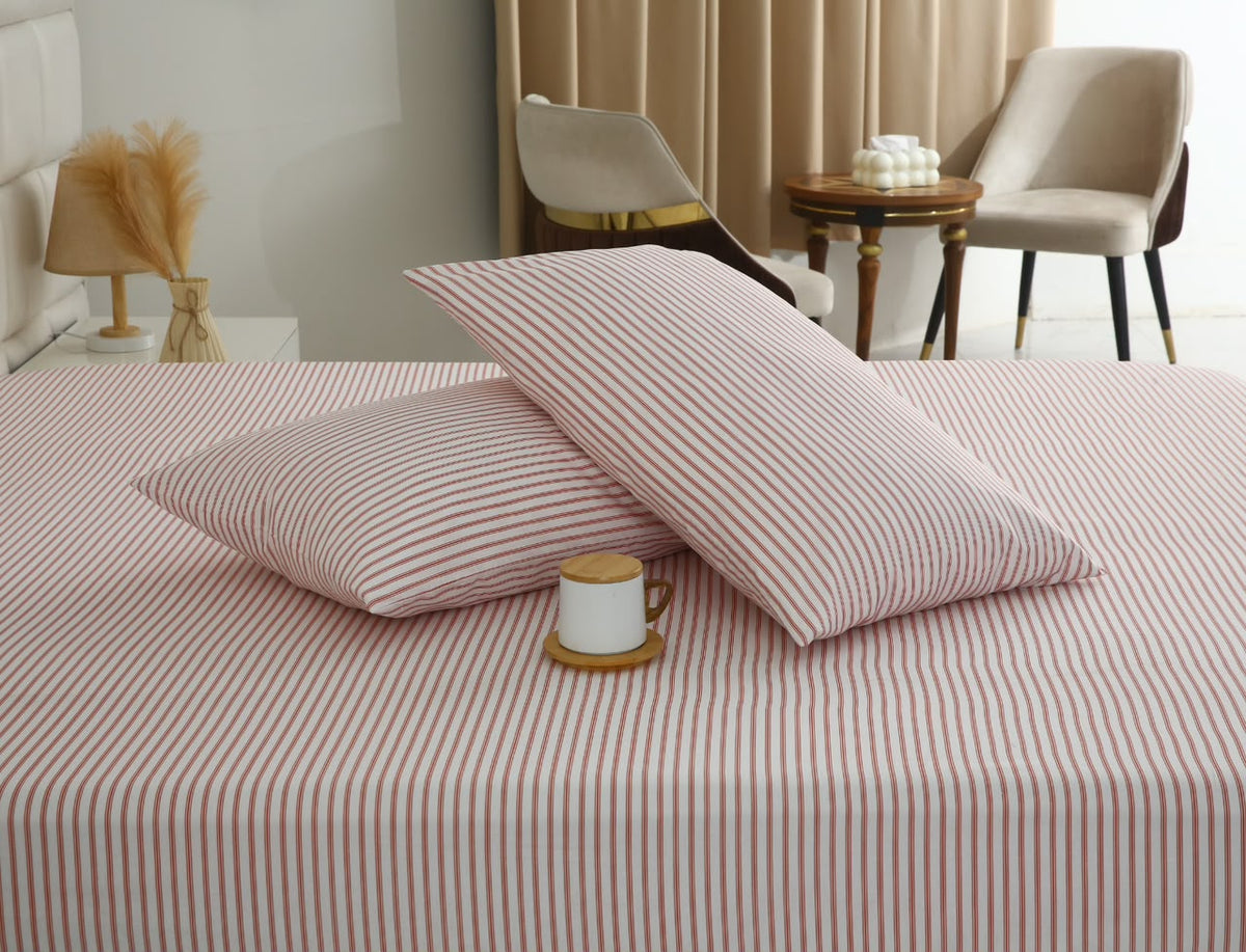 Fitted Bed Sheet- PFT0293 Fitted Sheets Apricot
