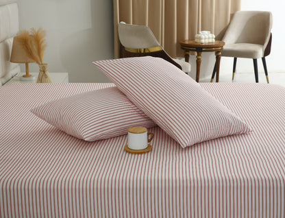Fitted Bed Sheet- PFT0293 Fitted Sheets Apricot